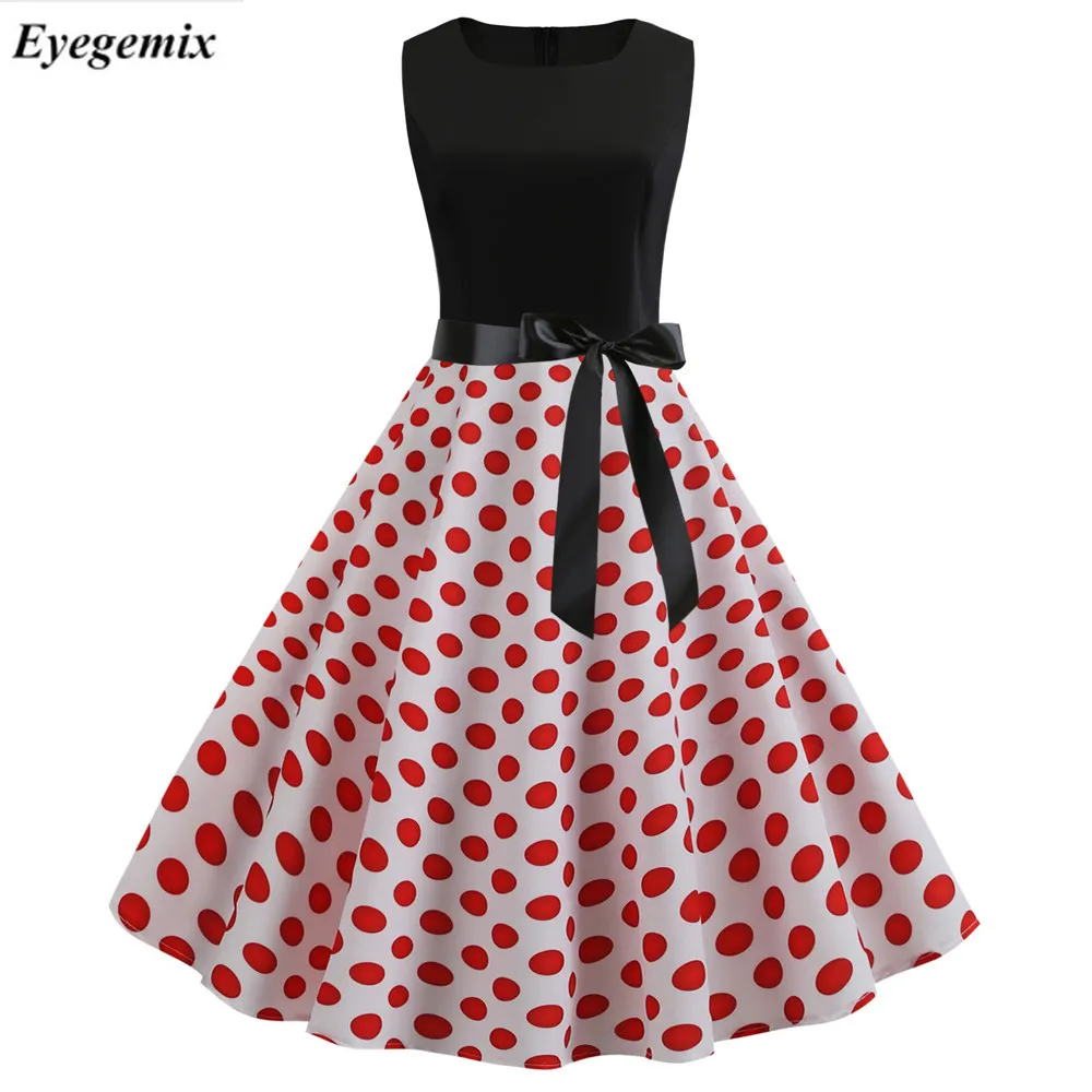 Летние платья женские 2020 повседневные Цветочные Ретро винтажные 1950s 60s Robe