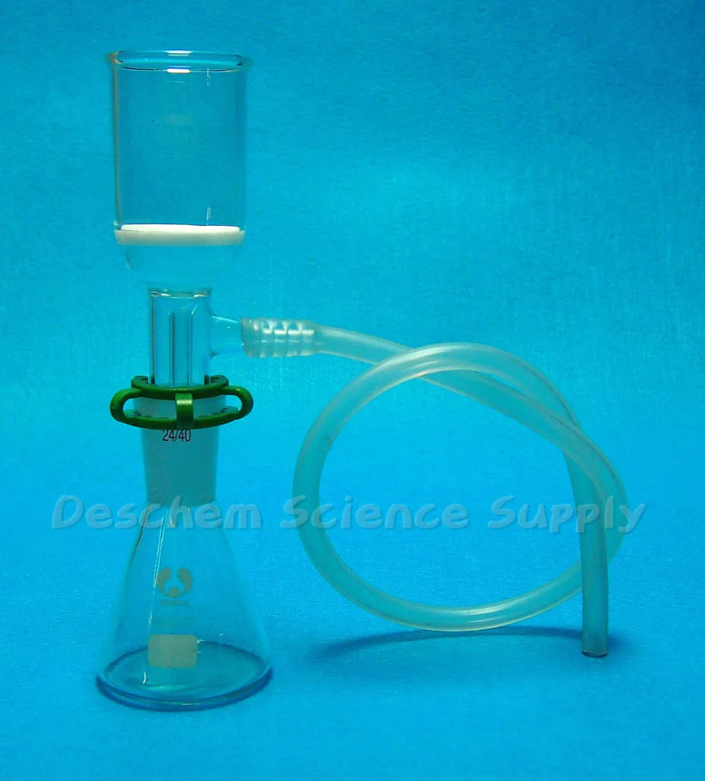 100 мл, 24/40, присоска для стекла фильтр, бутылка Erlenmeyer, воронка Buchnel, W/резиновые шланги