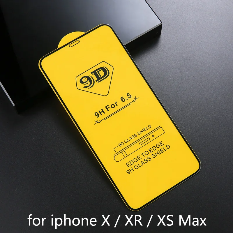 Lovebay 9D Tempered Glass For iPhone 6 6s 7 8 Plus X XR XS Max Screen Protector Full Cover Protective Glass For iPhone X Cover