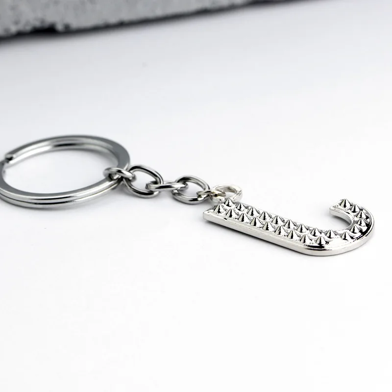 XIAOJINGLING DIY моды сверкающий кристаллический горный хрусталь брелок с алфавитом начальной брелок с буквой цепи унисекс брелок 26 букв