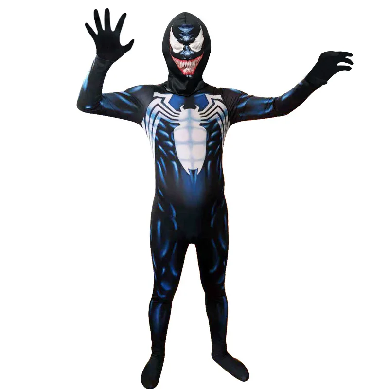 Черные костюмы Пантеры с человеком пауком Детский костюм на Хэллоуин Капитан