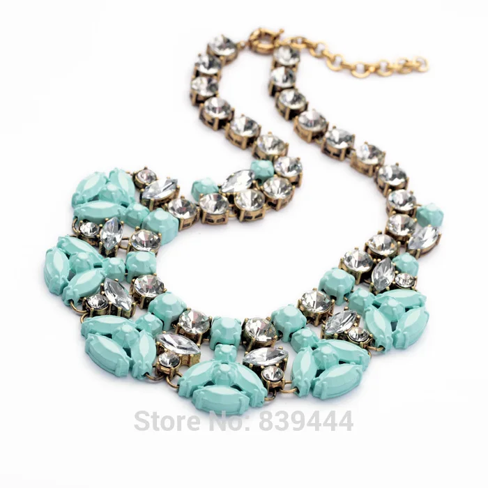 Оптовая продажа Колье женское ожерелье Бесплатная доставка Новый дизайн Зеленые