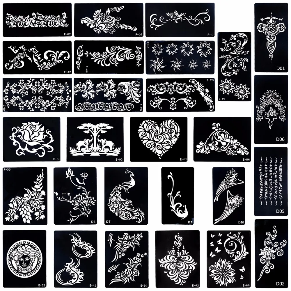 1 шт коричневый цвет хна паста конус+ аппликатор+ насадка наконечники Mehndi краска для тела Набор для рисования полые татуировки аксессуары для трафаретов