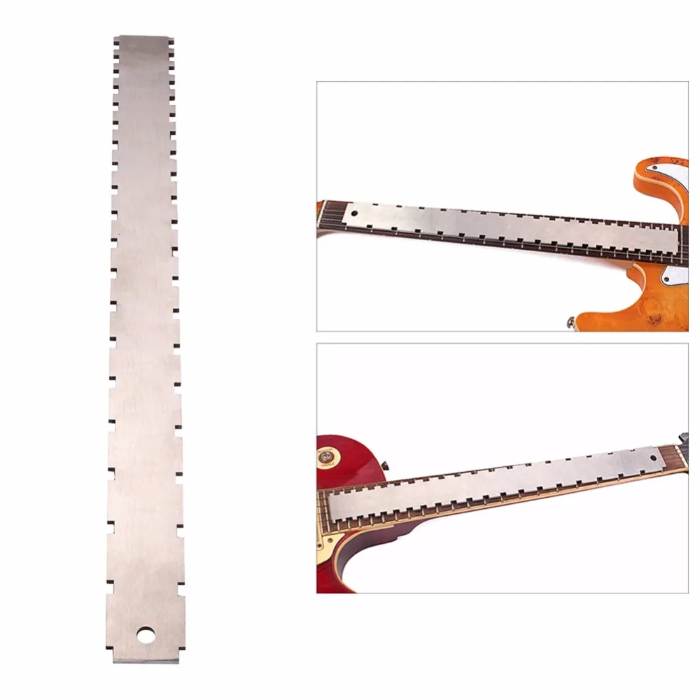 Зубчатый гитарный шейный прямой край из нержавеющей стали для Fender Gibson Luther инструмент Серебристая гитара аксессуары и запчасти