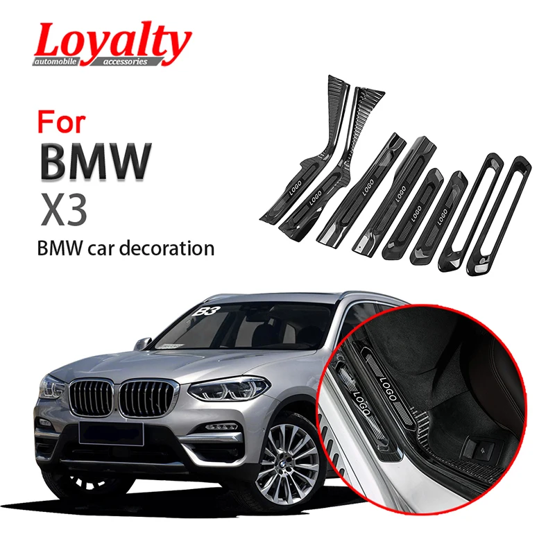 Лояльности для BMW X3 2018 2019 Нержавеющая сталь порога Накладка педали накладка