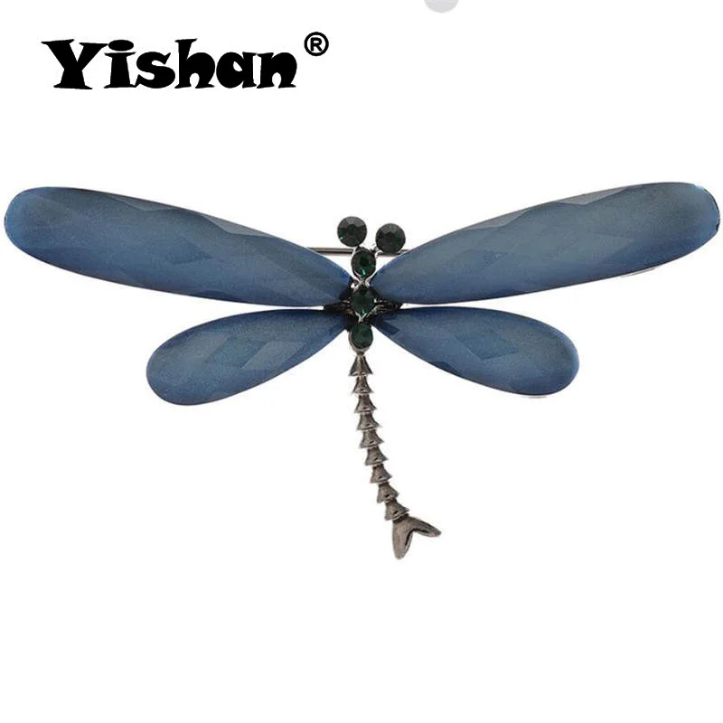 Yishan брошь на булавке для женщин стрекоза винтажное покрытие Классические
