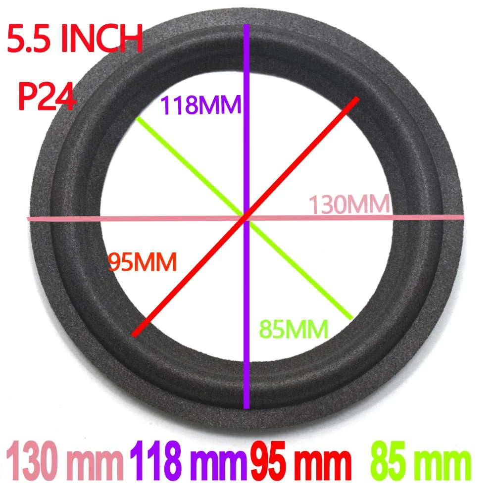 5.5 INCH P24 5,5 дюймовый громкоговоритель Foamr объемный НЧ-динамик для ремонта краев складывающиеся края кольца для сабвуфера DIY Ремонтные комплекты аксессуары Подвеска динамика - Цвет: 5.5 INCH P24