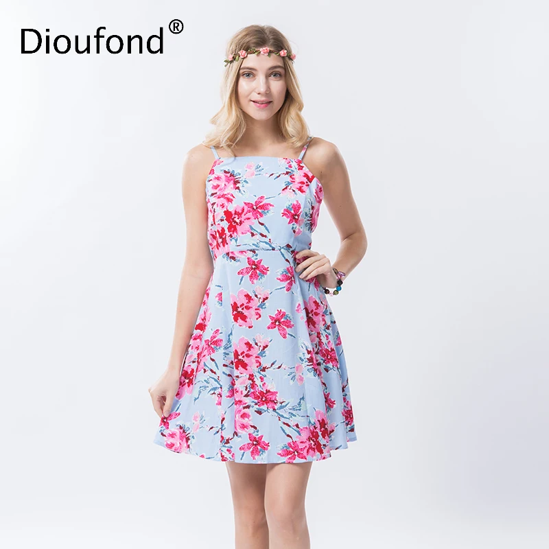 Женское мини-платье с открытыми плечами и цветочным принтом | Женская одежда