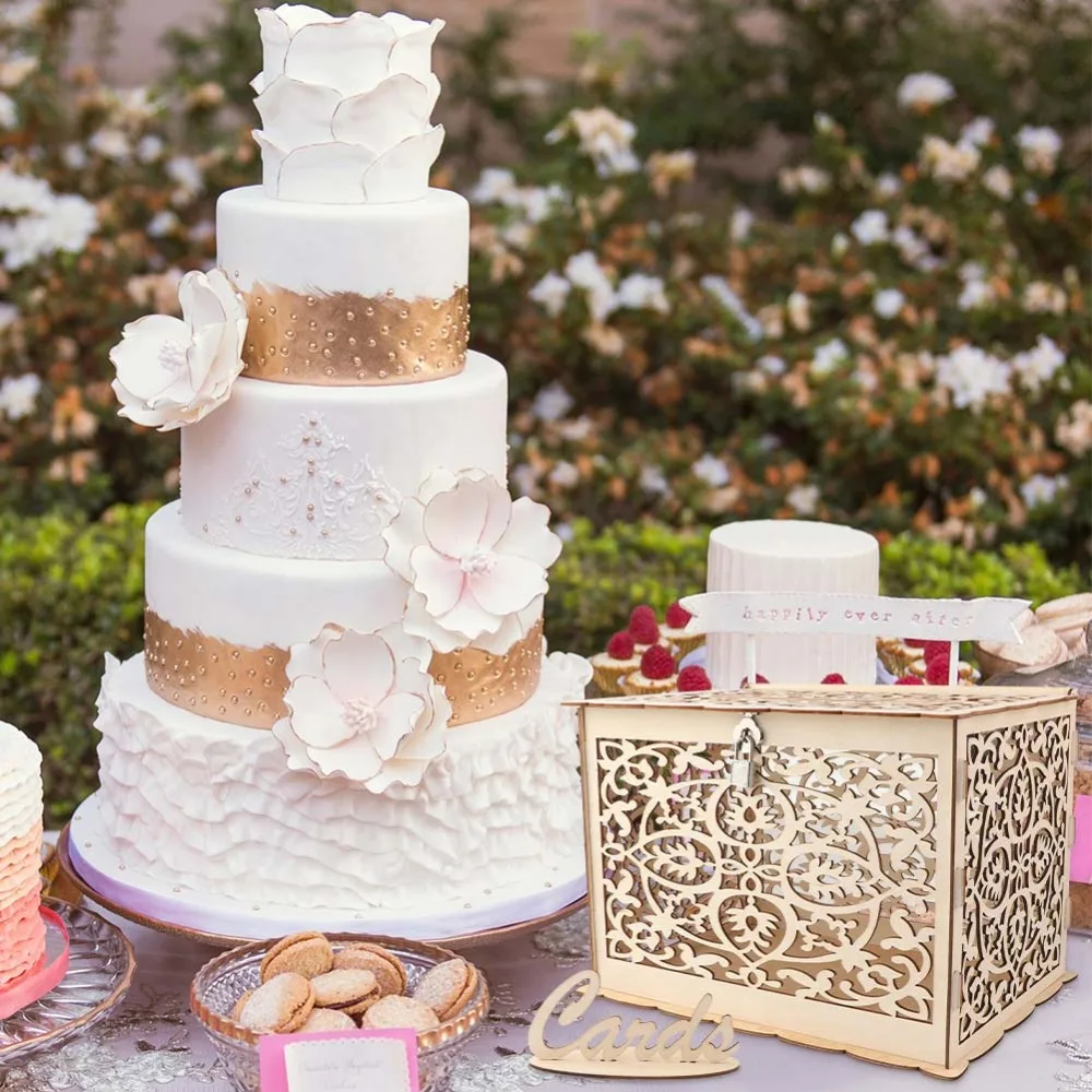 Новая деревянная коробка для приглашения на свадьбу украшения детского душа