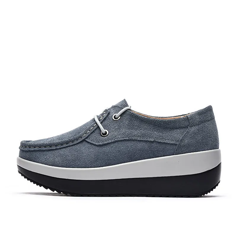 Женские замшевые мокасины на платформе шнуровке|brand women flats|women brand flatswomen flats |