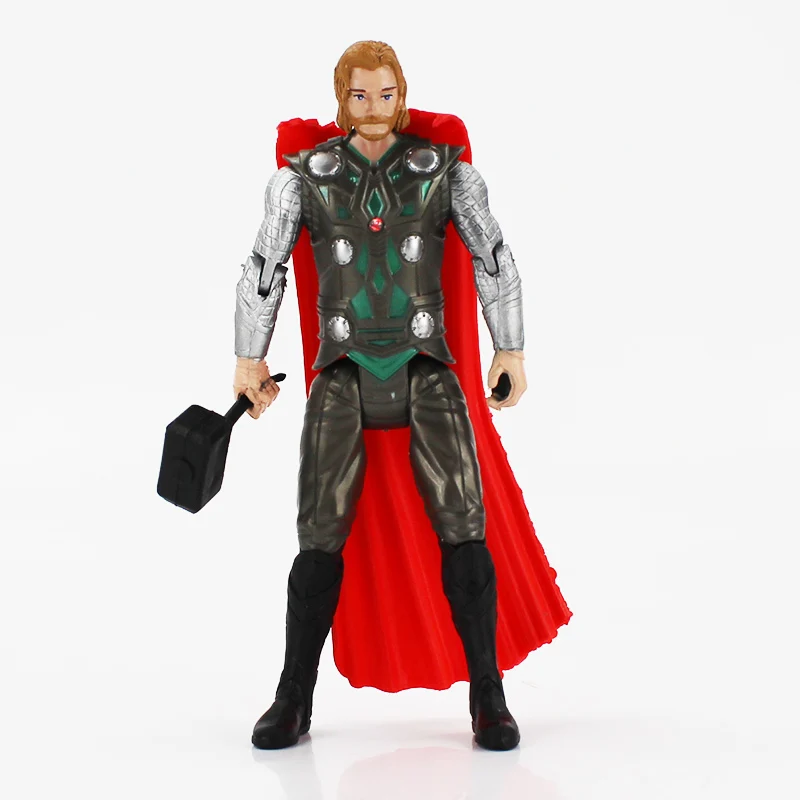 6 шт./лот Капитан Америка Тор Человек паук Бэтмен ПВХ Фигурки игрушки со