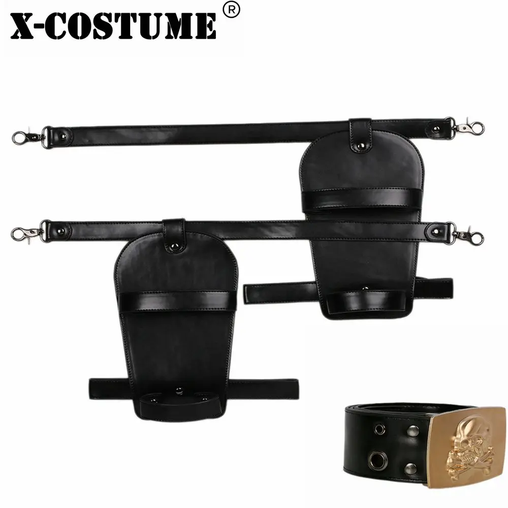 X-COSTUME Лара Крофт ремень черный и золотой игра Tomb Raider Косплэй костюм аксессуары