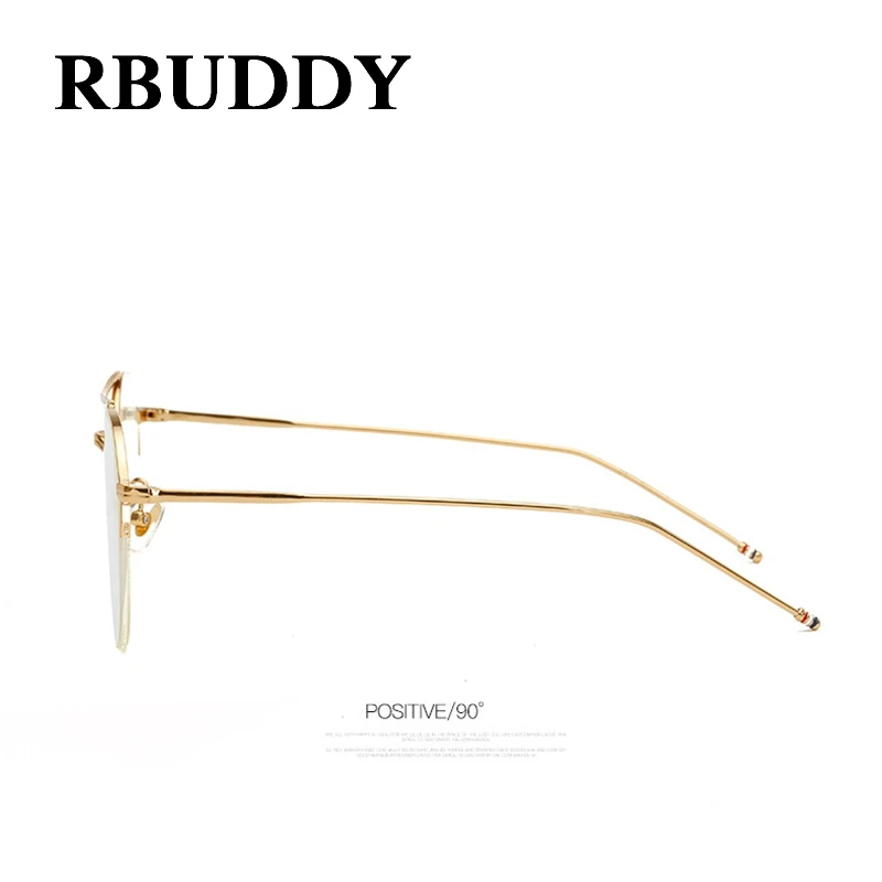 RBUDDY, Золотая оправа для очков, полная оправа, простые оправа для очков для женщин и мужчин, Ретро стиль, оптические прозрачные линзы, очки для компьютера