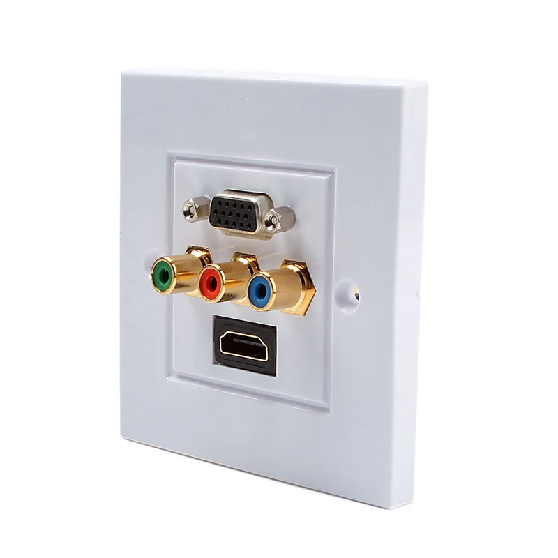 HDMI 3RCA VGA Композитный Аудио Видео розетки Уход за кожей лица плиты Панель выход