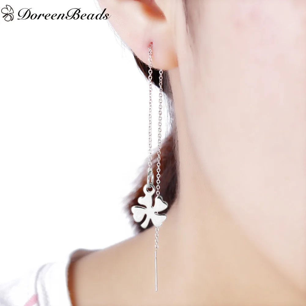 Женские серьги ридер из нержавеющей стали 304 длина 14 см 1 пара|threader earrings|ear threadscolor