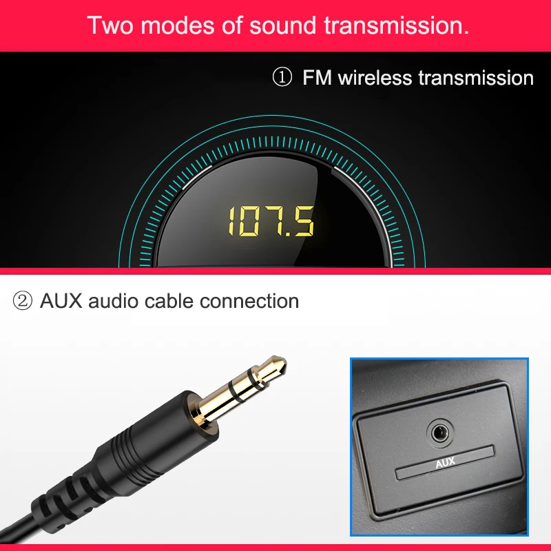 FDOMAIN Magnetic 3.5mm car AUX Bluetooth Adapter Audio Receiver Handsfree kit Lossless MP3 Player FM Transmitter | Автомобили и