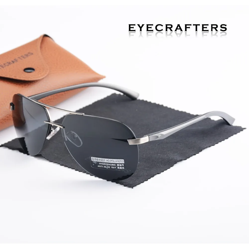 Брендовые солнцезащитные очки Eyecrafters мужские поляризованные зеркальные для