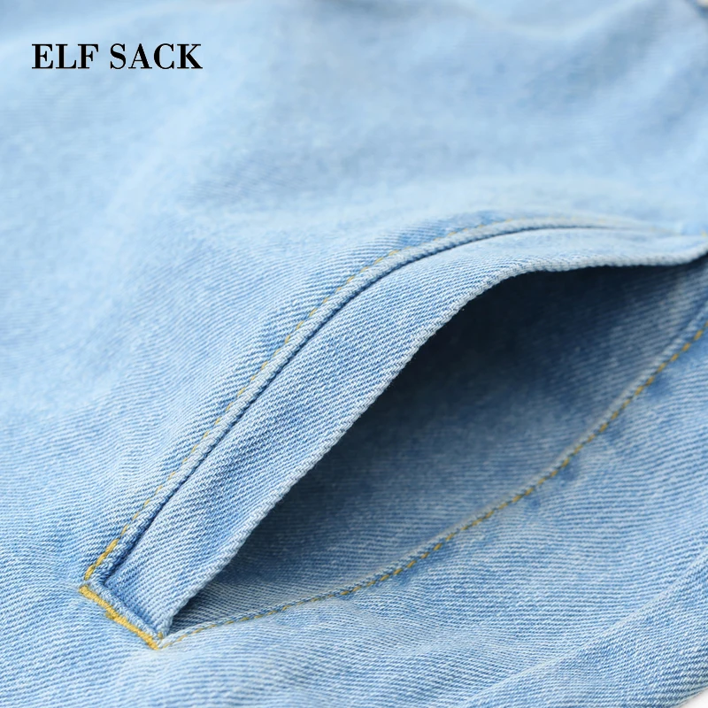ELFSACK, летние женские комбинезоны, одноцветные повседневные Комбинезоны со средней талией, комбинезоны для девочек, прямые комбинезоны с эластичной резинкой на талии, женская одежда больших размеров