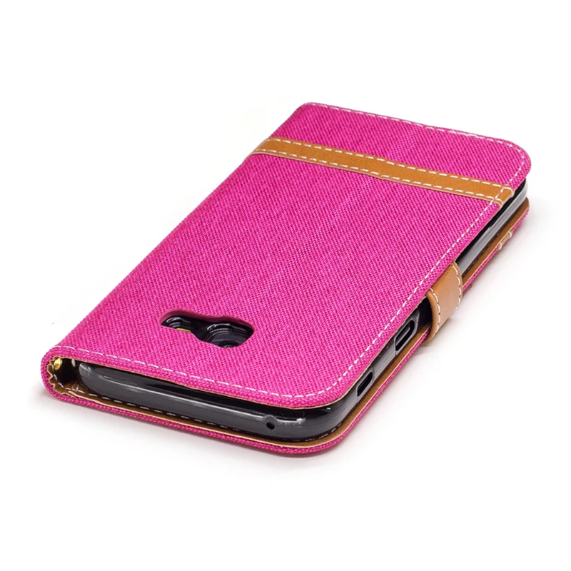 For Samsung Galaxy A5 2017 Case Fashion Luxury Denim PU Leather Flip Cover Wallet A5200 |