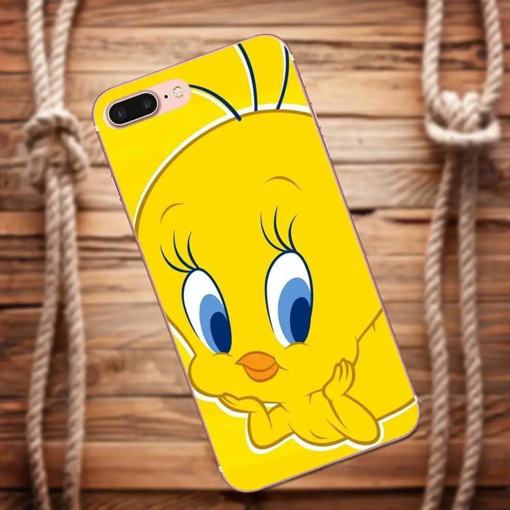 Vvcqod Soft Cell Case For Galaxy Alpha Core Prime Note 4 5 8 S3 S4 S5 S6 S7 S8 S9 mini edge Plus Cute Tweety Cartoon | Мобильные