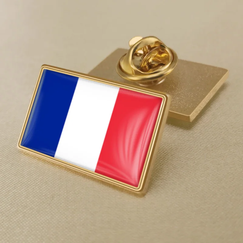 Франция один флаг нагрудные булавки - Окраска металла: France-RS