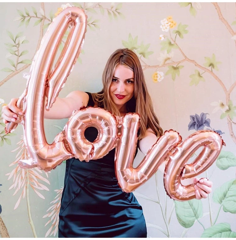 Золотой в виде Розы воздушные шары деревенский Свадебный декор винтажные вечерние принадлежности День Святого Валентина домашний декор комнаты свадебный душ