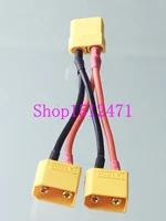 xt90 parallel battery y splitter cable 1 female to 2 male for lipo battery