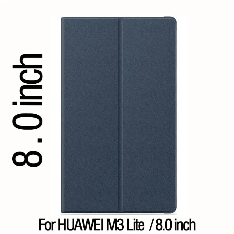 Blue 8.0 inch Чехол для HUAWEI M3 Lite, официальный смарт-чехол для HUAWEI Mediapad M3 Lite, откидной кожаный чехол с подставкой, чехол для планшета 8,0 10,1 - Цвет: Blue 8.0 inch