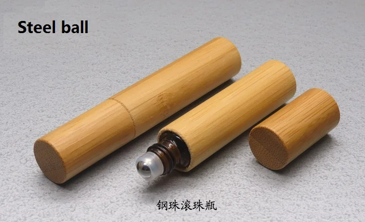 10 мл 50 шт./лот пустые бамбуковые эфирные масла в рулоне на бутылке стеклянные