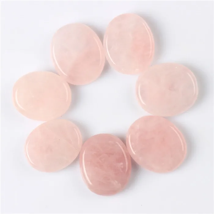 Rose quartz Ассорти 7 шт./лот пальмовый камень опал натуральный кристалл Рейки Исцеление тигровый глаз розовый кварц черный обсидиан чакра Бесплатный чехол - Цвет: Rose quartz