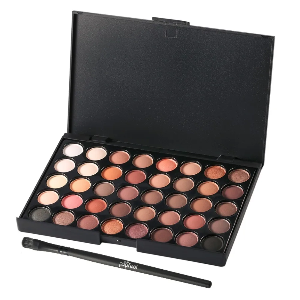 40 цветов/набор женская косметика для лица макияж натуральные матовые тени век