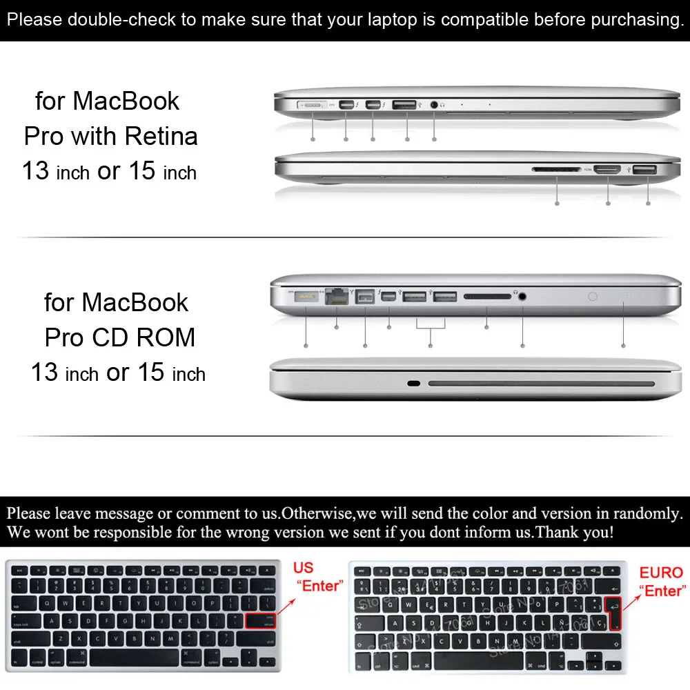 Чехол ZVRUA для ноутбука MacBook 13 15 дюймов Pro с Retina A1502 A1398 / CD ROM A1278 A1286 + чехол
