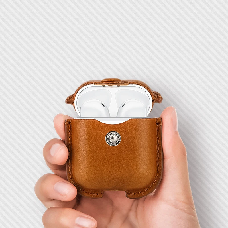 

Case For Apple Airpods Luxury Leather For AirPods Case Earphone Accessories Wireless Cover PU Leather With Keychain