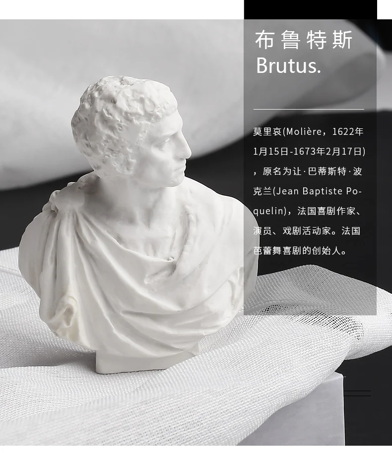 10 шт. упак. модель головы для набросков классическое украшение статуи из смолы и