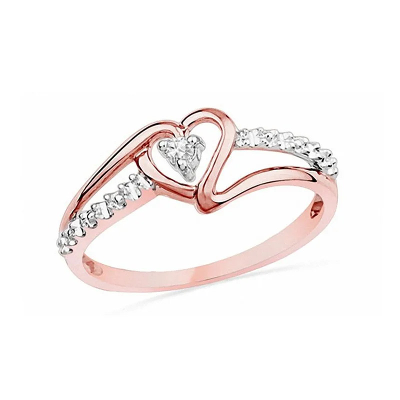 CC кольца для женщин влюбленных кубический цирконий сердце камень классические