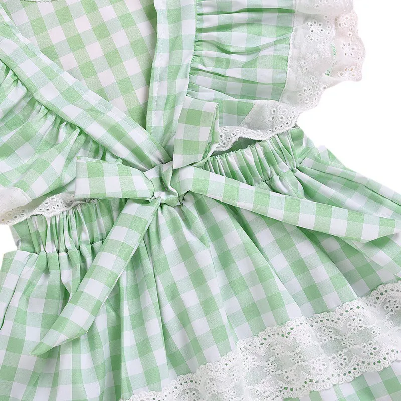 Kids Girls Sleeveless Dress Summer Casual Plaid Pattern Backless Design Costume Baby Children Sundress 0-6Y | Детская одежда и