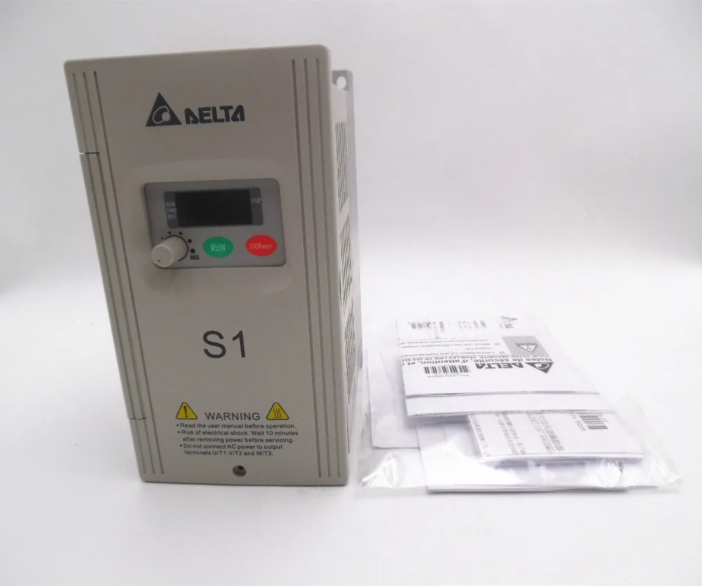 Delta 1HP однофазный 110 в 750 Вт VFD инвертор с переменной частотой Inverter S серии для