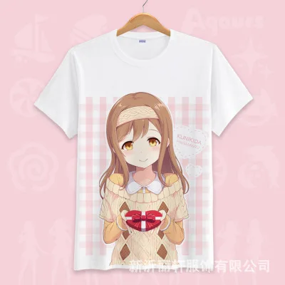 28 Lovelive Солнечный свет футболка короткая футболка с героями из японского аниме «Love Live Nico Yazawa; Косплэй футболка с коротким рукавом летняя футболка с рисунками из мультфильмов ручной работы, топ унисекс футболки Ткань - Цвет: 28