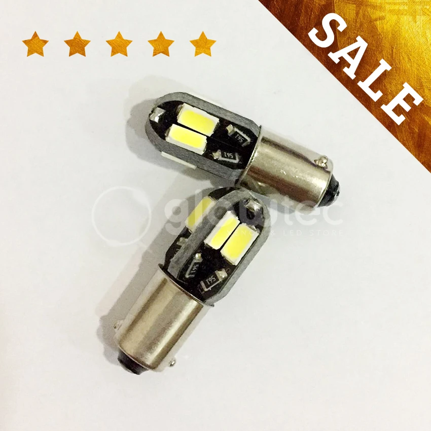 GLOWTEC 2 шт. CANBUS T10 BA9S T4W 8SMD 4 Вт Автомобильные светодиодные габаритные огни s белые