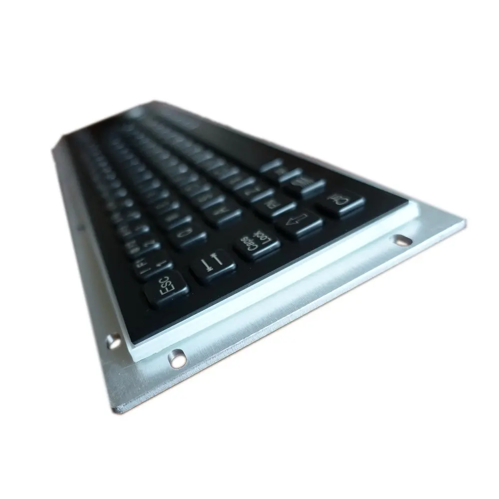 Промышленная клавиатура из нержавеющей стали с задней панелью черного цвета 65