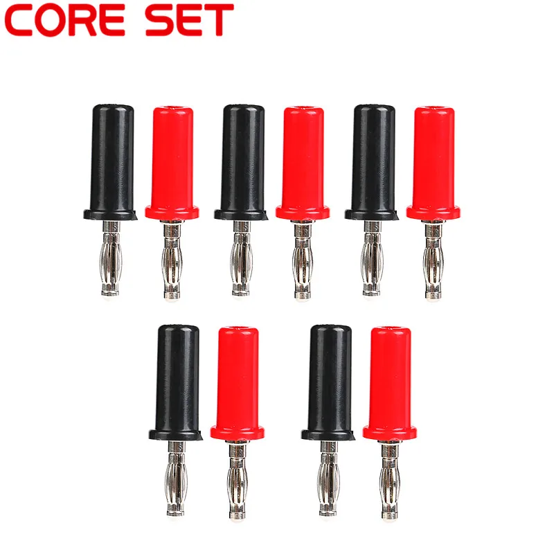 10 шт./компл. разъемы для аудиоколонки 4 мм разъем с фонариком 2 цвета красный и