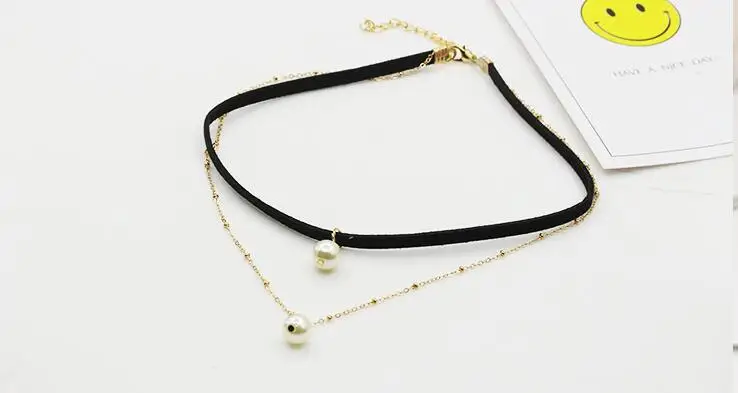 Xl 048 2018 Harajuku Двухслойное модное корейское жемчужное ожерелье простые атмосферные