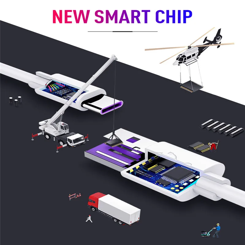 Линия передачи данных Type C Сверхбыстрая зарядка линия + передача 5А высокая сила