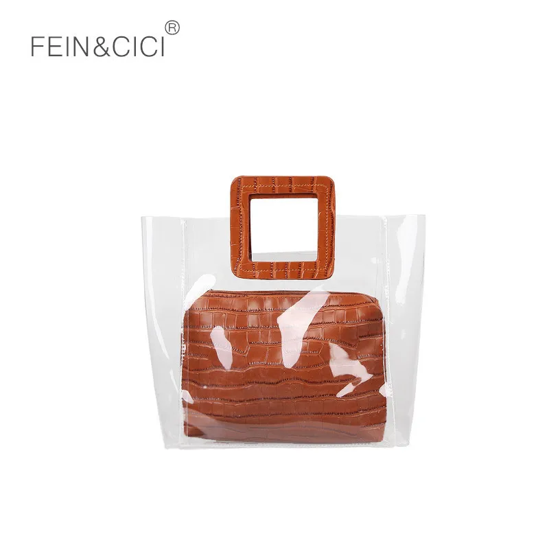 Прозрачная Сумка тоут из ПВХ большая прозрачная пластиковая пляжная сумка