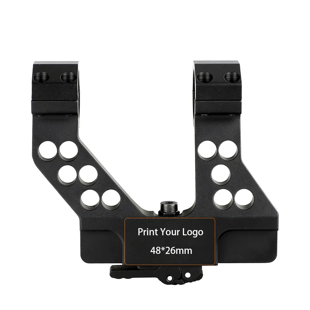 Print Your Logo Ohhunt Элитная защита Система быстрого отсоединения AK боковое рельсовое крепление со встроенным кольцом 25,4 мм 30 мм для AK47 AK74 черный - Цвет: Print Your Logo
