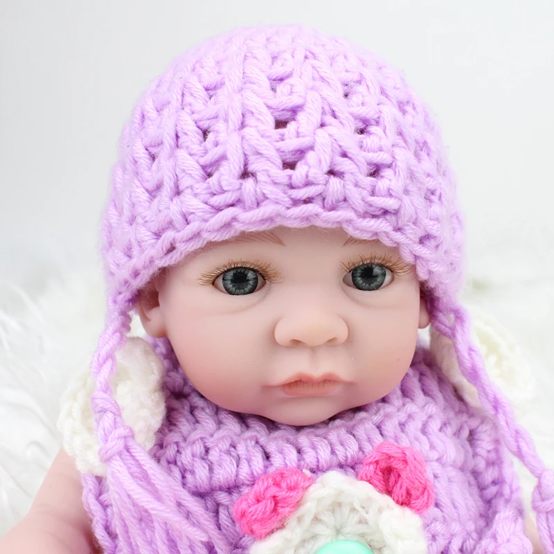 NPKDOLL 10 дюймов 25 см полностью виниловая силиконовая кукла для новорожденных