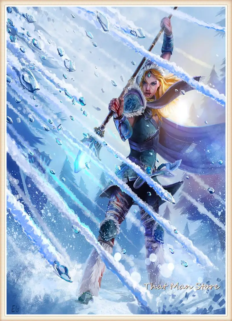 DOTA 2 Плакаты кино стикеры Настенные с белым покрытием Бумага PrintsClear изображение
