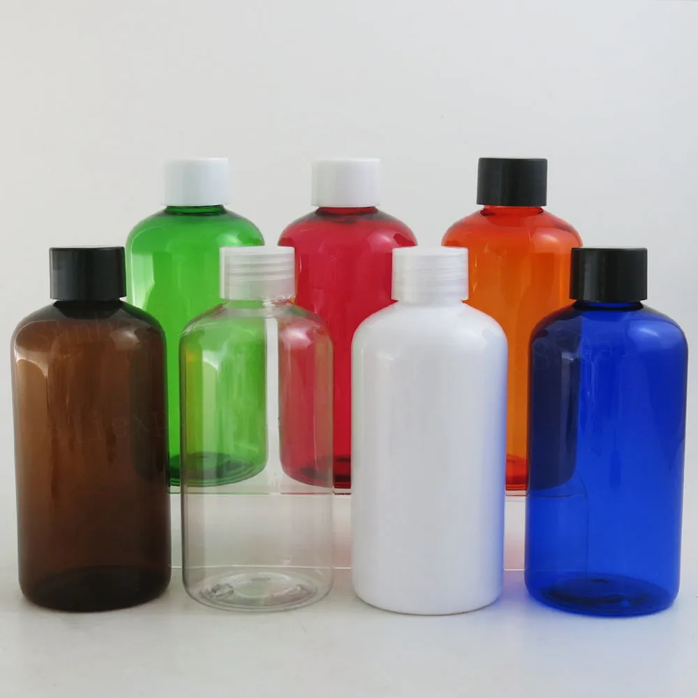 

500 шт. 220 мл лосьона крема косметические контейнеры Янтарный белого и синего цвета зеленый, красный, оранжевый, личной пусто ПЭТ-бутылка