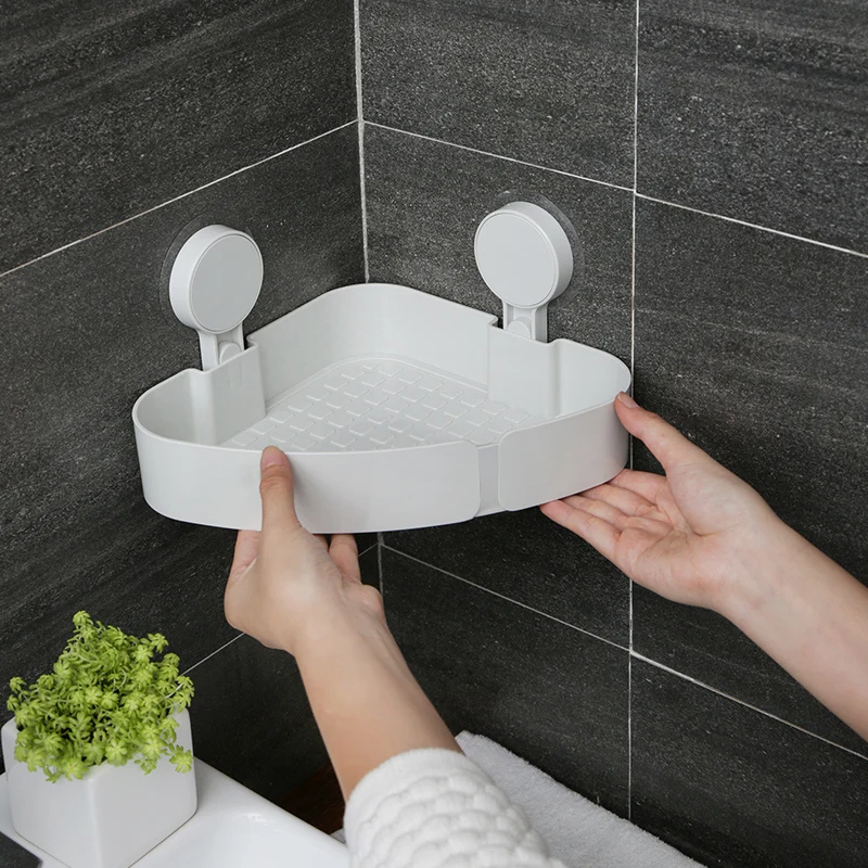 Треугольная полка для ванной комнаты Настенная коробка хранения Пластиковая
