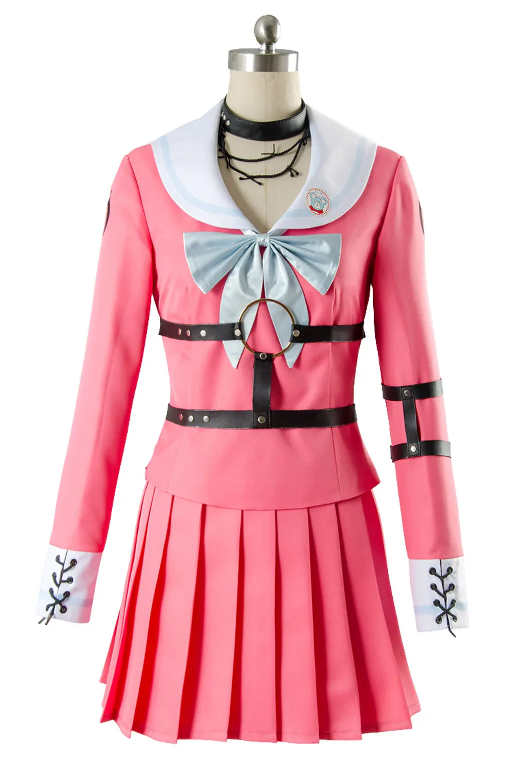 Аниме Danganronpa V3 костюм Miu ирума Косплэй свободная футболка розового цвета с